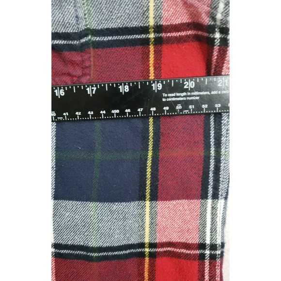 American Eagle Flannel Button Down Red Blue Plaid Mens Size Medium - Picture 5 of 10